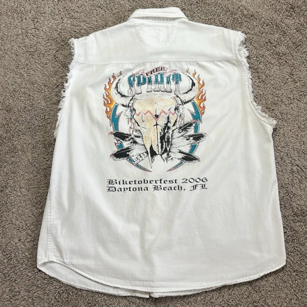 Y2K Biketoberfest 2006 Daytona Beach, FL Men’s Shirt Sleeveless Button Up XL